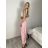 Kalhoty dlouhé elegantní s páskem dámské (S/M/L ONE SIZE) ITALSKÁ MÓDA IMSM26005/DU -   tmavo modrá -   S/M/L