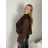 Kabátik krátky oversize dlhý rukáv dámske (S/M/L ONE SIZE) TALIANSKA MÓDA IMPLU251111