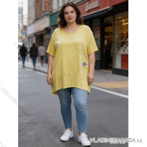 Tunika krátky rukáv dámska nadrozmer (54/56/58 ONE SIZE) TALIANSKA MÓDA IM426052