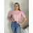 Sveter úpletový krátký rukáv dámsky (S/M/L ONE SIZE) TALIANSKA MÓDA IMSM261114
