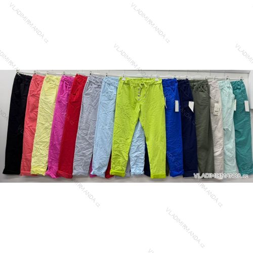 Nohavice strečové dámske nadrozmer (46/48/50 ONE SIZE) TALIANSKA MÓDA IM426065