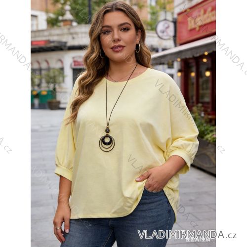 Tunika teplá s príveskom 3/4 dlhý rukáv dámska nadrozmer (54/56/58 ONE SIZE) TALIANSKA MÓDA IM426072