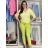Nohavice strečové dámske  LINDA (S/M/L ONE SIZE) TALIANSKA MÓDA IM4251163/DUR khaki S/M/L