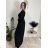 Šaty dlhé voľnočasové teplé dlhý rukáv dámske ALEX (S/M/L ONE SIZE) TALIANSKA MÓDA IM425574