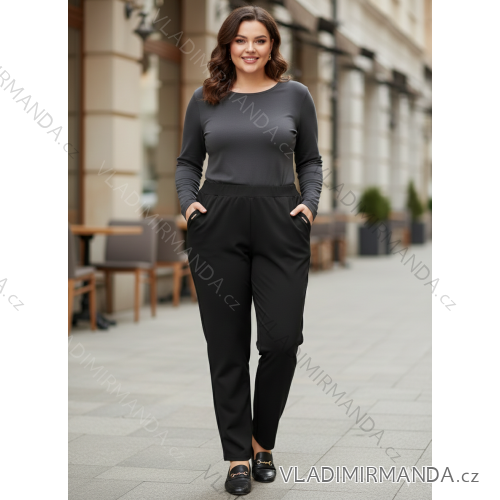 Kalhoty dlhé dámske nadrozměr (S/M-L/XL-XL/2XL) PMWLL252022-785/DUR 7XL/8XL čierna