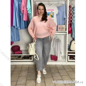 Sveter tenký oversize s mašlí dlhý rukáv dámsky (M/L ONE SIZE) TALIANSKA MÓDA IM422910