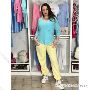 Tepláky/Kalhoty elegantné oversize dlhé dámske (S/M/L ONE SIZE) TALIANSKA MÓDA IMD26003