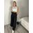 Nohavice s páskem dlhé elegantné dámske (S/M/L ONE SIZE) TALIANSKA MÓDA IMWKH26981/DUR S/M/L čierna