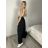 Nohavice s páskem dlhé elegantné dámske (S/M/L ONE SIZE) TALIANSKA MÓDA IMWKH26981/DUR S/M/L čierna
