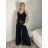 Nohavice s páskem dlhé elegantné dámske (S-2XL ONE SIZE) TALIANSKA MÓDA IMWKH26975