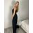Nohavice s páskem dlhé elegantné dámske (S-2XL ONE SIZE) TALIANSKA MÓDA IMWKH26975/DUR L čierna