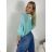 Sveter tenký oversize dlhý rukáv dámsky (M/L/XL ONE SIZE) TALIANSKA MÓDA IM426057/DUR M/L/XL fialová