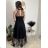 Šaty spoločenské dlhé bez rukávu dámske (S/M ONE SIZE) TALIANSKA MÓDA IM3236286/DU černá S/M/L
