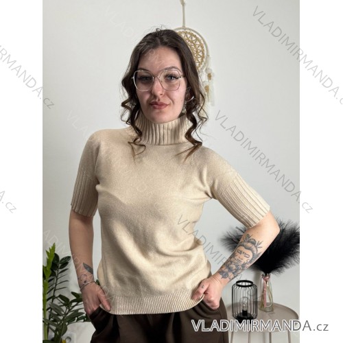 Sveter slabý krátky rukáv dámsky (S/M/L ONE SIZE) IMPOZ25YNK-85199/DUR béžová S/M/L