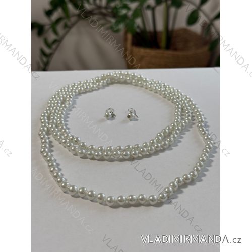 Bižutéria perlový náhrdelník dámsky (dĺžka 150cm) FASHION JEWELLERY JEW26014