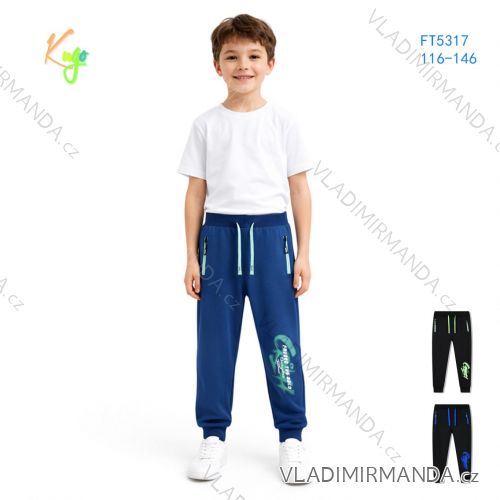 Tepláky dlhé detské až dorast chlapčenské (116-146) KUGO FTS317