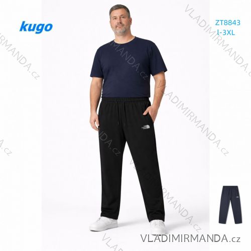 Tepláky dlhé pánske nadrozmer (L - 3XL) KUGO ZT8843