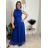 Šaty dlhé spoločenské tylové trblietavé bez rukávu dámske LUNA (S/M/L ONE SIZE) TALIANSKA MÓDA IMWKY252567