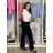 Nohavice dlhé elegantné dámske nadrozmer (S/M - M/L - XL/2XL) MIEGO MIE262539/DUR S / M béžová