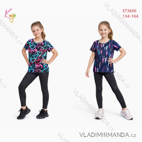 Tričko funkčný krátky rukáv dorast dievčenské (134-164) KUGO ST3660