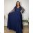 Šaty dlouhé elegantné spoločenské, dlouhý rukáv dámske nadrozměr (4XL-6XL) TALIANSKA MÓDA FMPCH269391/DR 6XL tmavo modrá