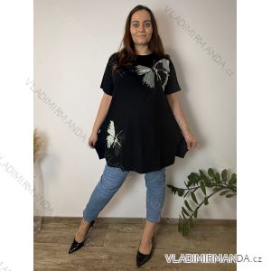 Tunika krátky rukáv dámska nadrozmer (54/56/58 ONE SIZE) TURECKÁ MÓDA TM9261111/DUR