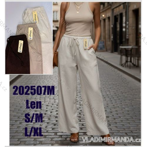 Nohavice dlhé ľanové dámske (S/M - L/XL) MIEGO MIE26202507M