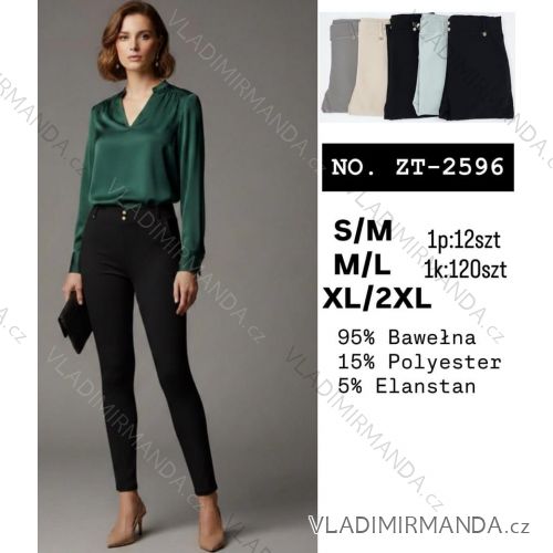Nohavice elegantné dámske nadrozmer (S/M - M/L - XL/2XL) MIEGO MIE26ZT-2596