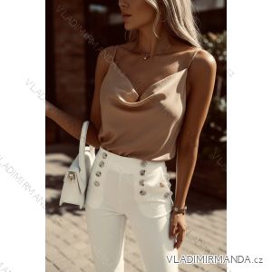 Tílko letní saténové s vodou dámské (S/M ONE SIZE) ITALSKÁ MÓDA IMD20357