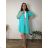 Cardigan letný 3/4 dlhý rukáv dámsky nadrozmer VESUNA (48/50/52 ONE SIZE) TALIANSKA MÓDA IM425415/DU  tmavo smaragdová