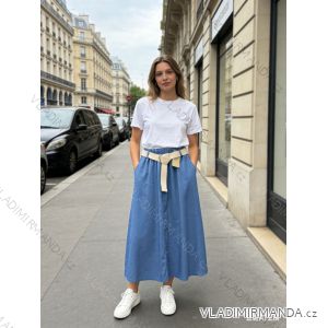 Sukňa riflová dámska nadrozmer (44/46/48 ONE SIZE) TALIANSKA MÓDA IM426082