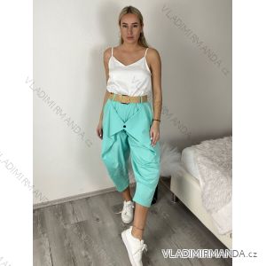 Nohavice elegantné s opaskom dámske (S/M/L ONE SIZE) TALIANSKA MÓDA IMSM26012