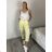 Nohavice outdoorové s opaskom dámske (S/M/L ONE SIZE) TALIANSKA MÓDA IM4261117/DR S/M/L žlutá
