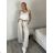 Nohavice volnočasové s opaskom dámske (S/M/L ONE SIZE) TALIANSKA MÓDA IMSM261119