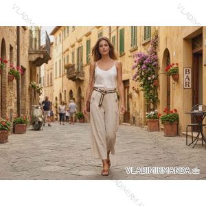 Nohavice volnočasové s opaskom dámske (S/M/L ONE SIZE) TALIANSKA MÓDA IMSM261119
