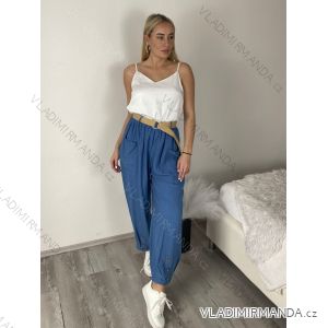 Nohavice volnočasové s opaskom dámske INNA (S/M/L ONE SIZE) TALIANSKA MÓDA IMSM261124