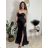 Šaty elegantní společenské na ramienka dámske (S/M ONE SIZE) TALIANSKA MÓDA FMPCH26M-5050/DUR S vínová