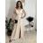 Šaty elegantné dlouhé bez rukávu rukávu dámske SARA (M/L/XL ONE SIZE) TALIANSKA MóDA IM4251146