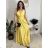 Šaty elegantné dlouhé bez rukávu rukávu dámske SARA (M/L/XL ONE SIZE) TALIANSKA MóDA IM4251146/DUR zelená lipová M/L/XL