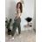 Nohavice elegantné dámske (S/M/L ONE SIZE) TALIANSKA MÓDA IM426030/DUR smaragdová S/M/L