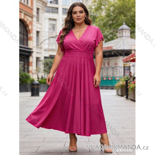 Šaty elegantný letný krátky rukáv dámske (S/M/L ONE SIZE) TALIANSKA MÓDA IM426094