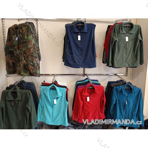 Mikina/vesta teplá dlhý rukáv/bez rukávu pánska nadrozmer (M-3XL) NAN26001