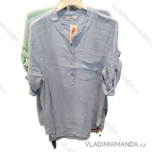Tunika predĺžená mušelín 3/4 dlhý rukáv dámska (S/M/L ONE SIZE) TALIANSKA MÓDA IMSM26084
