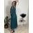 Šaty spoločenské dlhé tylové dlhý rukáv dámske (S/M/L ONE SIZE) TALIANSKA MÓDA IMWMY26658/DUR zelená smaragdová S/M/L
