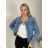 Bunda riflová jeans dámska MOON (S-2xl) MOON GIRL MOG26GY1158/DU S modrá