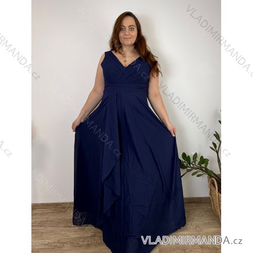 Šaty elegantné spoločenské, dlouhé dámske nadrozměr (XL-3XL) TALIANSKA MÓDA FMPCH26M-5008