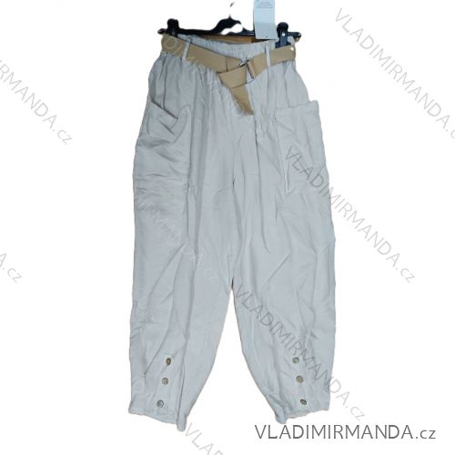 Nohavice strečové s opaskom dámske (S/M/L ONE SIZE) TALIANSKA MÓDA IMSM26100