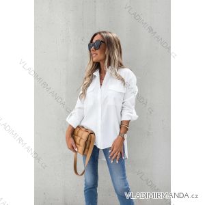 Košeľa predĺžená 3/4 dlhý rukáv dámska nadrozmer (44/46/48 ONE SIZE) TALIANSKA MÓDA IMD26022