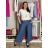 Nohavice volnočasové s opaskom dámske Anna (S/M/L ONE SIZE) TALIANSKA MÓDA IMSM261119/DR S/M/L béžová