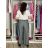 Nohavice volnočasové s opaskom dámske Anna (S/M/L ONE SIZE) TALIANSKA MÓDA IMSM261119/DR S/M/L béžová